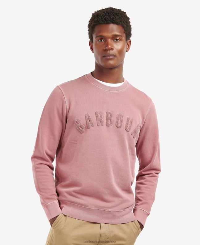 Barbour Clothing Men Powder Blue Large Logo Crew Neck Sweater 2BB2F1030