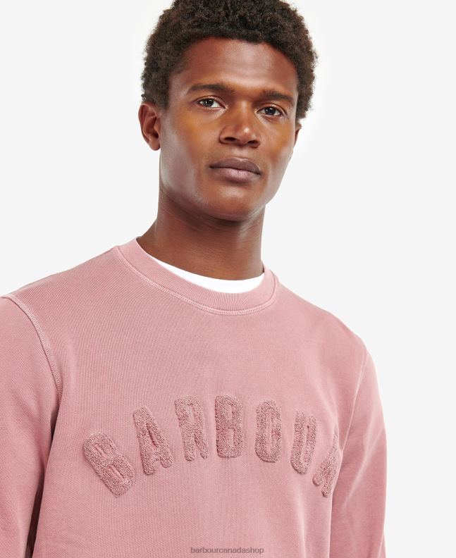 Barbour Clothing Men Powder Blue Large Logo Crew Neck Sweater 2BB2F1030