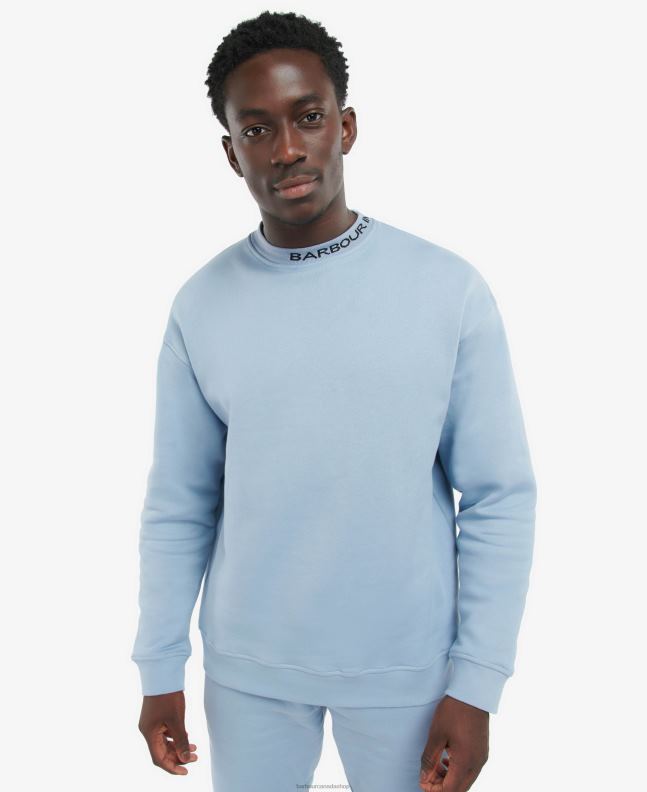 Barbour Clothing Men Powder Blue Regent Sweatshirt 2BB2F1038