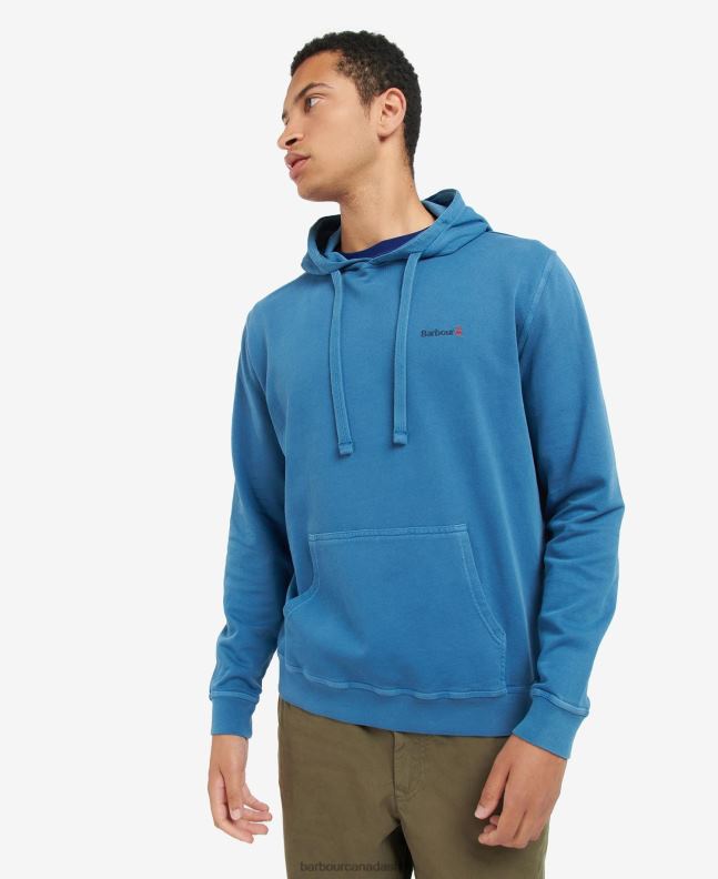 Barbour Clothing Men Washed Navy Redworth Popover Hoodie 2BB2F994