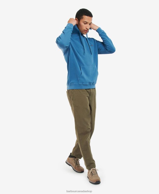 Barbour Clothing Men Washed Navy Redworth Popover Hoodie 2BB2F994