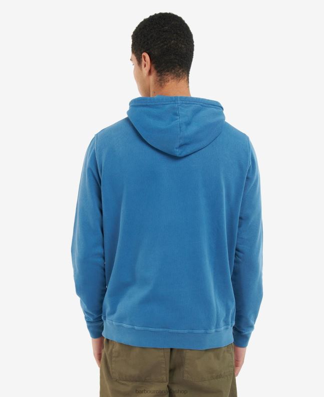 Barbour Clothing Men Washed Navy Redworth Popover Hoodie 2BB2F994