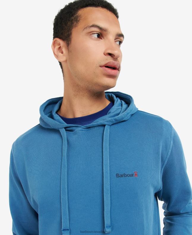 Barbour Clothing Men Washed Navy Redworth Popover Hoodie 2BB2F994