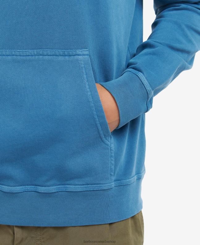 Barbour Clothing Men Washed Navy Redworth Popover Hoodie 2BB2F994