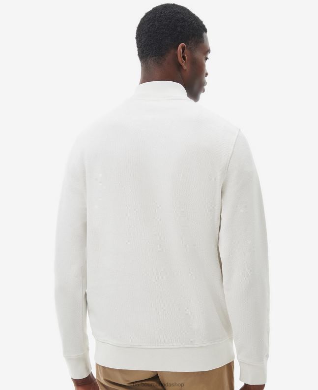 Barbour Clothing Men White smoke Birkrigg Half Zip Sweatshirt 2BB2F991