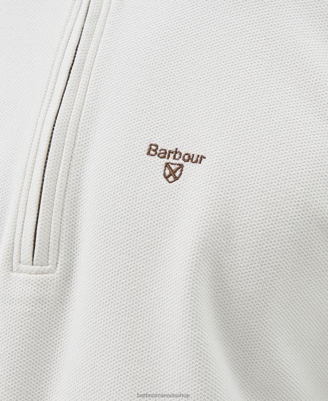 Barbour Clothing Men White smoke Birkrigg Half Zip Sweatshirt 2BB2F991
