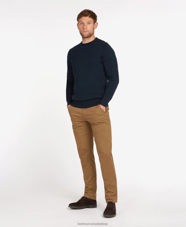 Barbour Clothing Men Charcoal Pima Cotton Crew Neck Sweater 2BB2F1075