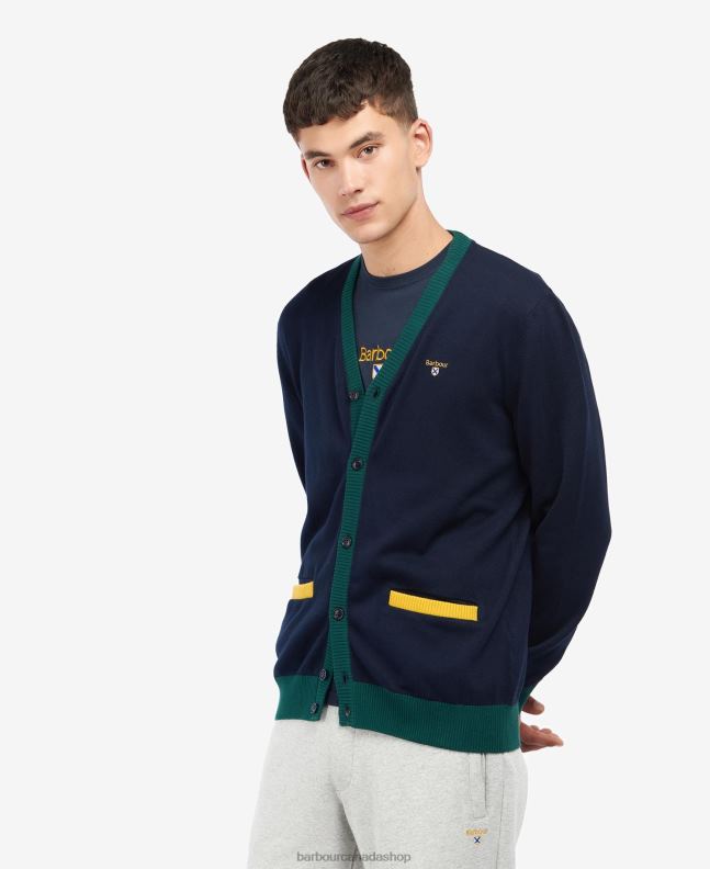 Barbour Clothing Men Classic Navy Babour Sheldonian Cardigan 2BB2F1125
