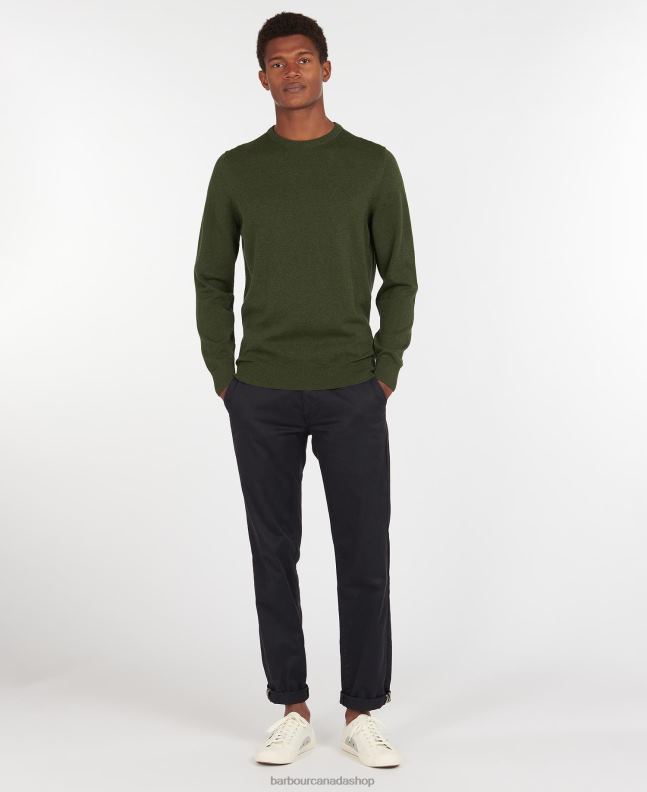 Barbour Clothing Men Grey Pima Cotton Crew Neck Sweater 2BB2F1080