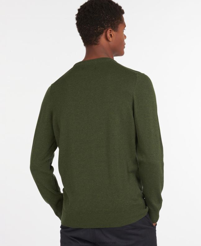 Barbour Clothing Men Grey Pima Cotton Crew Neck Sweater 2BB2F1080