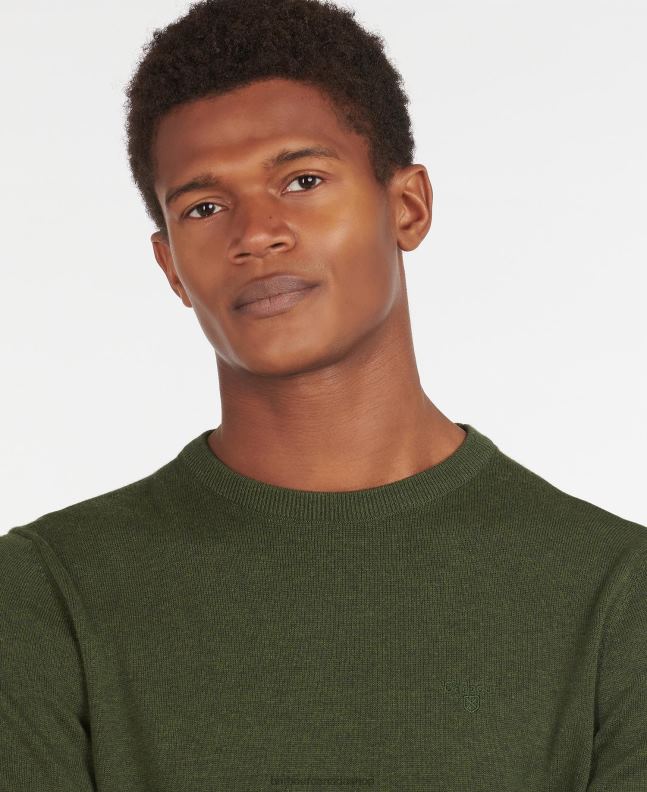 Barbour Clothing Men Grey Pima Cotton Crew Neck Sweater 2BB2F1080