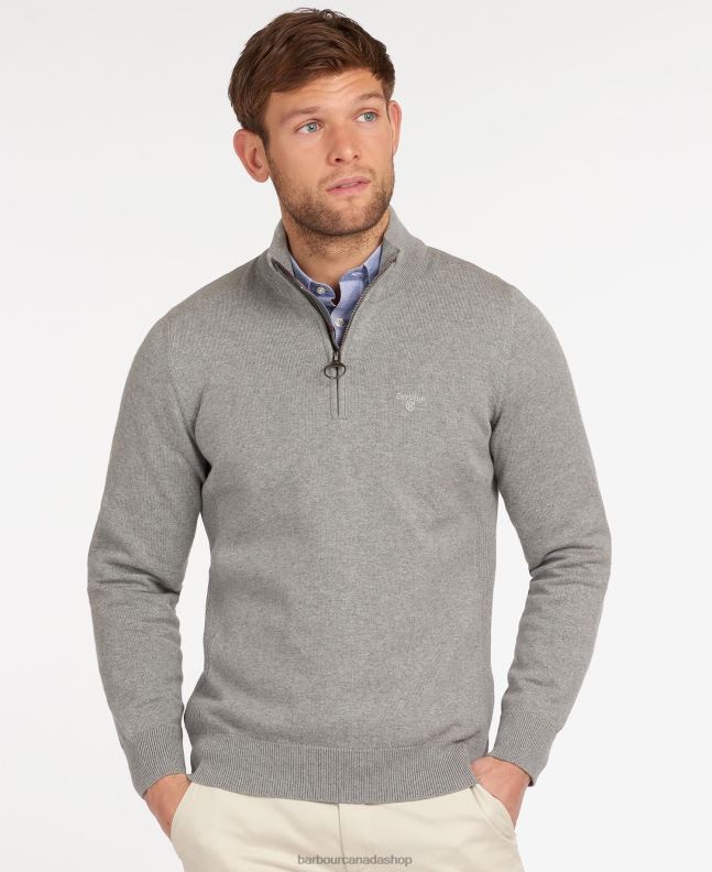 Barbour Clothing Men Navy Cotton Half Zip Sweater 2BB2F1085