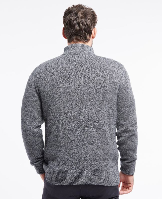 Barbour Clothing Men Navy Cotton Twist Nelson Half Zip 2BB2F1101