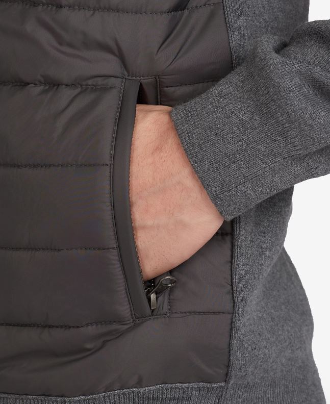 Barbour Clothing Men Storm Marl Baffle Zip Through 2BB2F1131