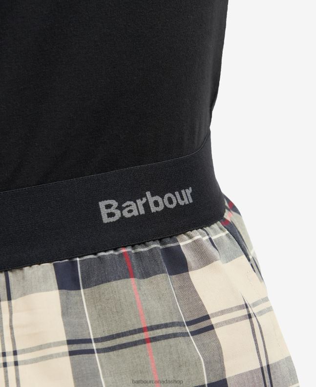 Barbour Clothing Men Summer Navy Tartan Bailes PJ Set 2BB2F1240