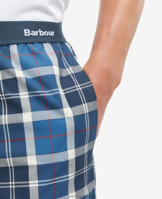 Barbour Clothing Men Summer Navy Tartan Bailes PJ Set 2BB2F1243