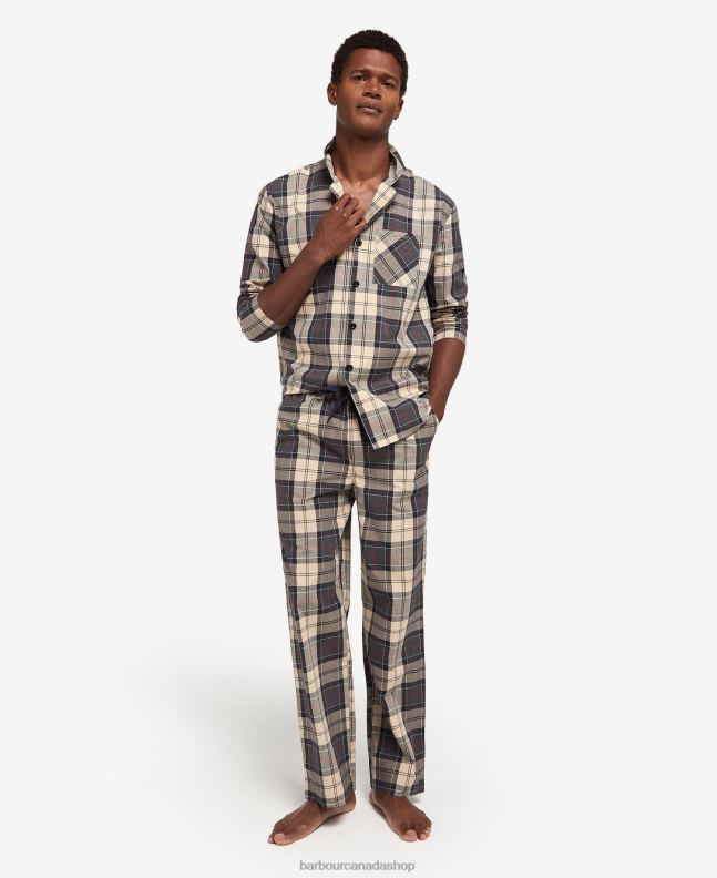 Barbour Clothing Men Summer Navy Tartan Carlisle PJ Set 2BB2F1242