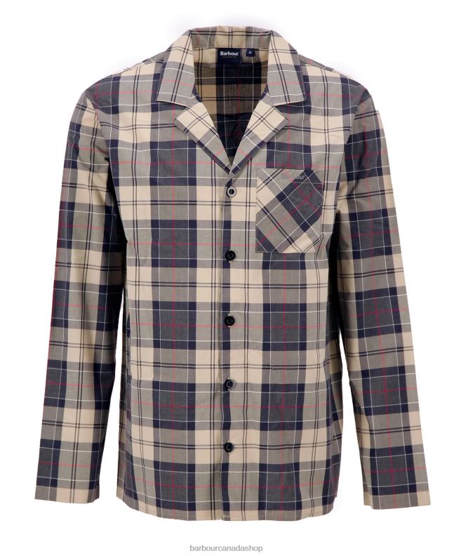 Barbour Clothing Men Summer Navy Tartan Carlisle PJ Set 2BB2F1242