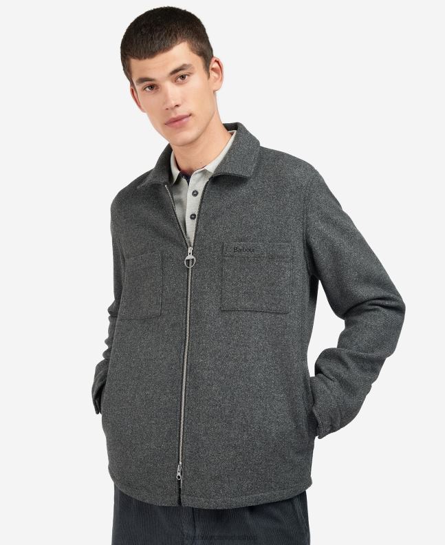 Barbour Clothing Men Charcoal/Cordovan Ivor Wool 2BB2F220