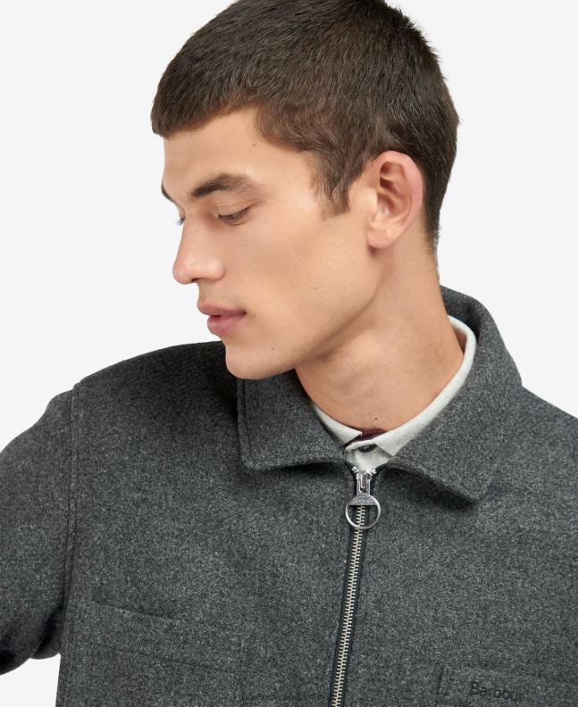 Barbour Clothing Men Charcoal/Cordovan Ivor Wool 2BB2F220