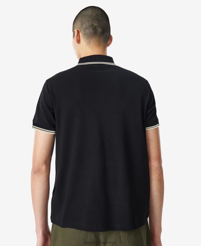 Barbour Clothing Men Archive Olive Rider Tipped Polo Shirt 2BB2F646