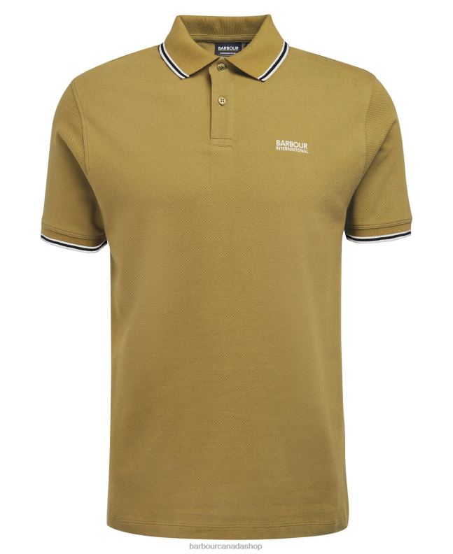Barbour Clothing Men Archive Olive Rider Tipped Polo Shirt 2BB2F671