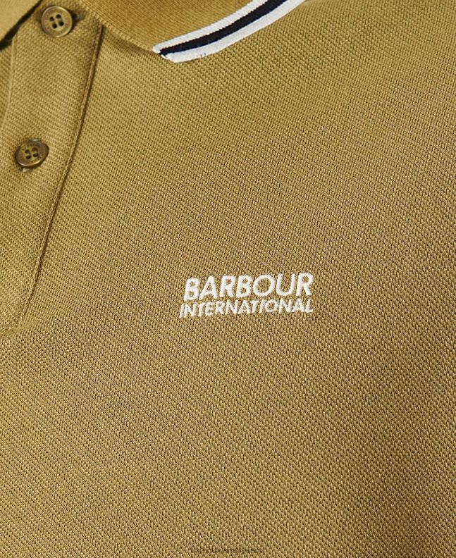 Barbour Clothing Men Archive Olive Rider Tipped Polo Shirt 2BB2F671
