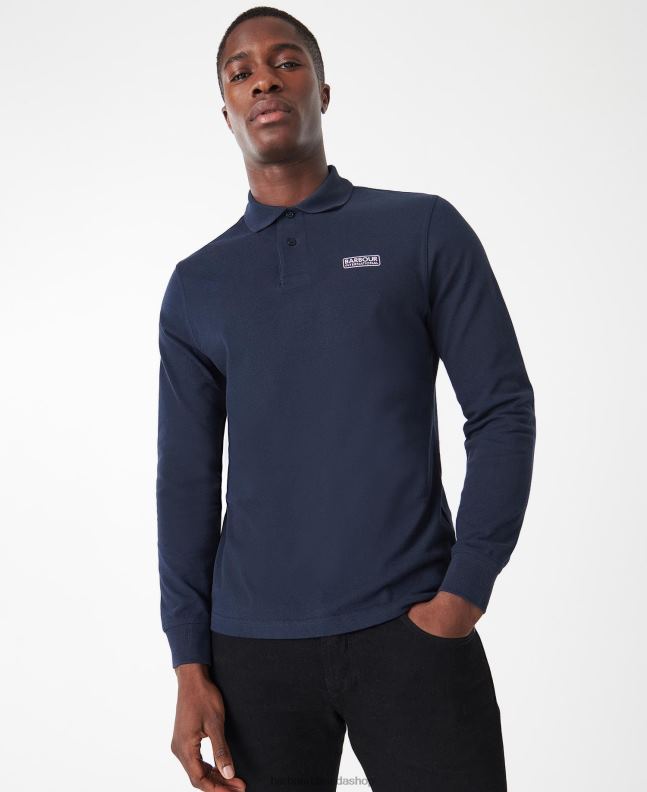 Barbour Clothing Men Black Long Sleeve Polo Shirt 2BB2F663