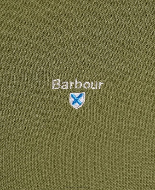 Barbour Clothing Men Black/Stone Tartan Pique Polo Shirt 2BB2F577