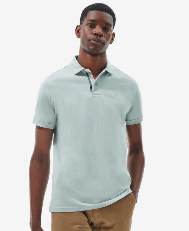 Barbour Clothing Men Blue Chalk Kirkhill Polo Shirt 2BB2F620