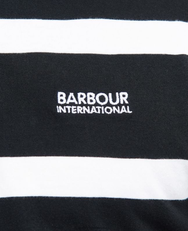 Barbour Clothing Men Blue Horizon/White Cobain Striped Polo Shirt 2BB2F692