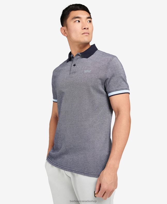 Barbour Clothing Men Chambray Blue/Whisper White Whateley Polo Shirt 2BB2F664