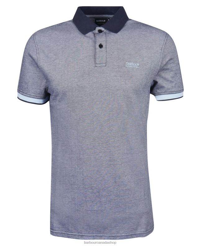 Barbour Clothing Men Chambray Blue/Whisper White Whateley Polo Shirt 2BB2F664