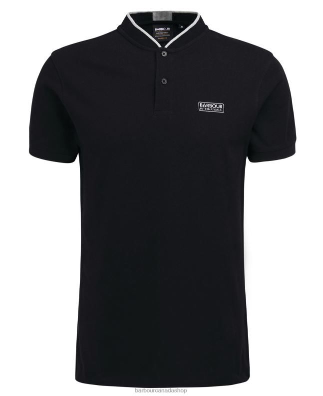 Barbour Clothing Men Classic Black Lewis Sports Polo Shirt 2BB2F675