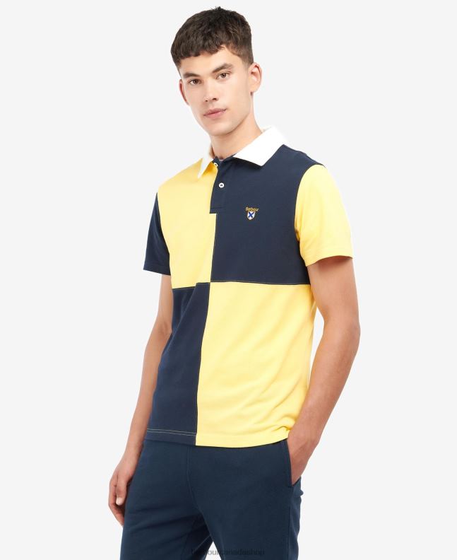 Barbour Clothing Men Classic Navy Clarendon Panelled Polo Shirt 2BB2F637