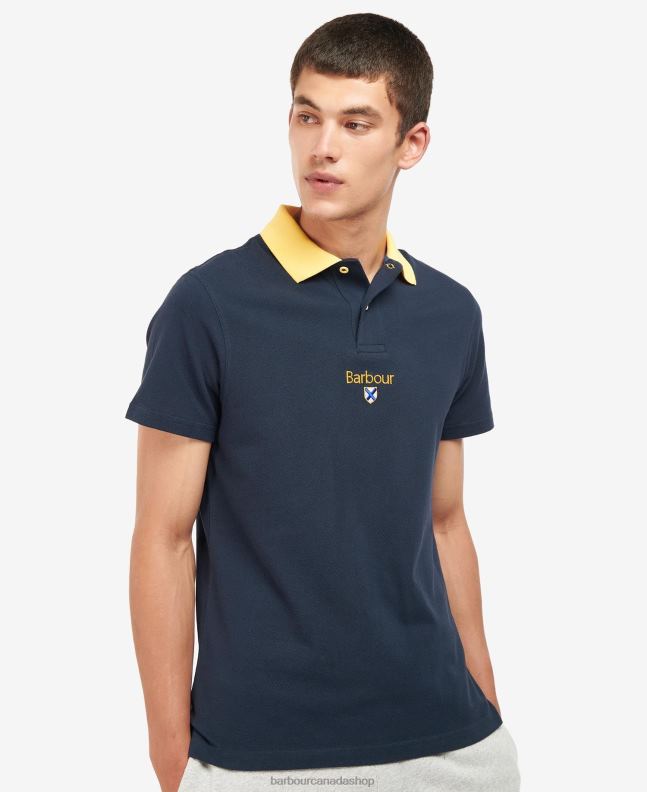 Barbour Clothing Men Classic Navy Founders Polo Shirt 2BB2F630