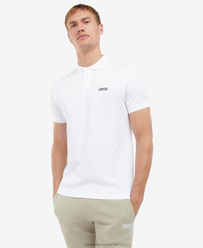 Barbour Clothing Men Classic White Tourer Polo Shirt 2BB2F718