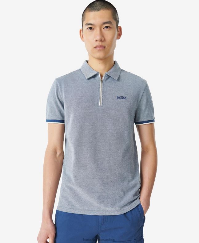 Barbour Clothing Men Dark Denim Hack Polo Shirt 2BB2F674