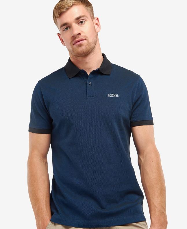Barbour Clothing Men Deep Blue Milton Polo Shirt 2BB2F733