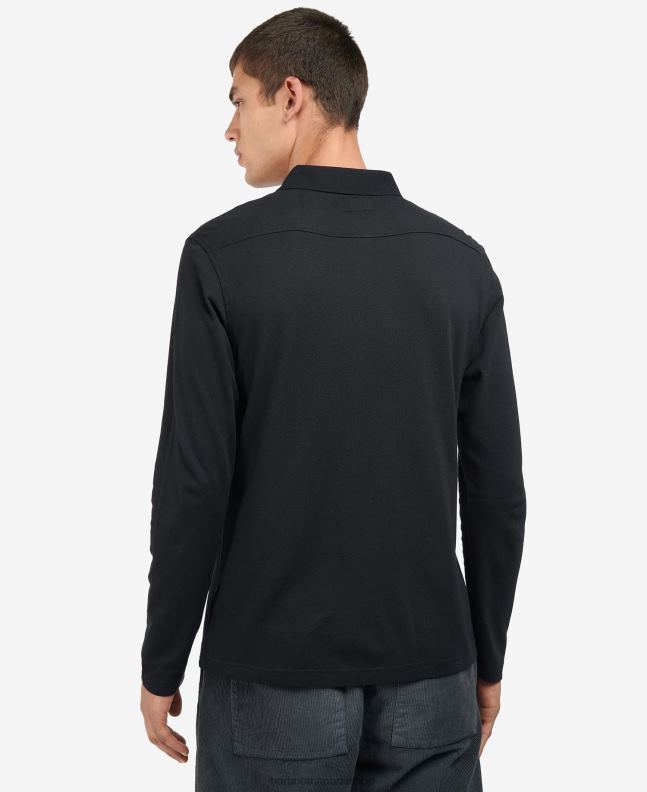 Barbour Clothing Men Dk Bordeaux Adie Long Sleeve Polo Shirt 2BB2F678