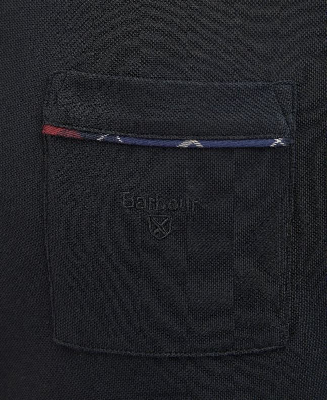 Barbour Clothing Men Dk Bordeaux Adie Long Sleeve Polo Shirt 2BB2F678