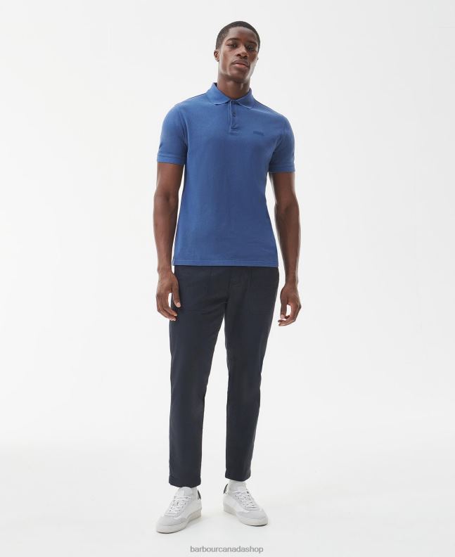 Barbour Clothing Men Dusk Pink Essential Garment Dye Polo Shirt 2BB2F680