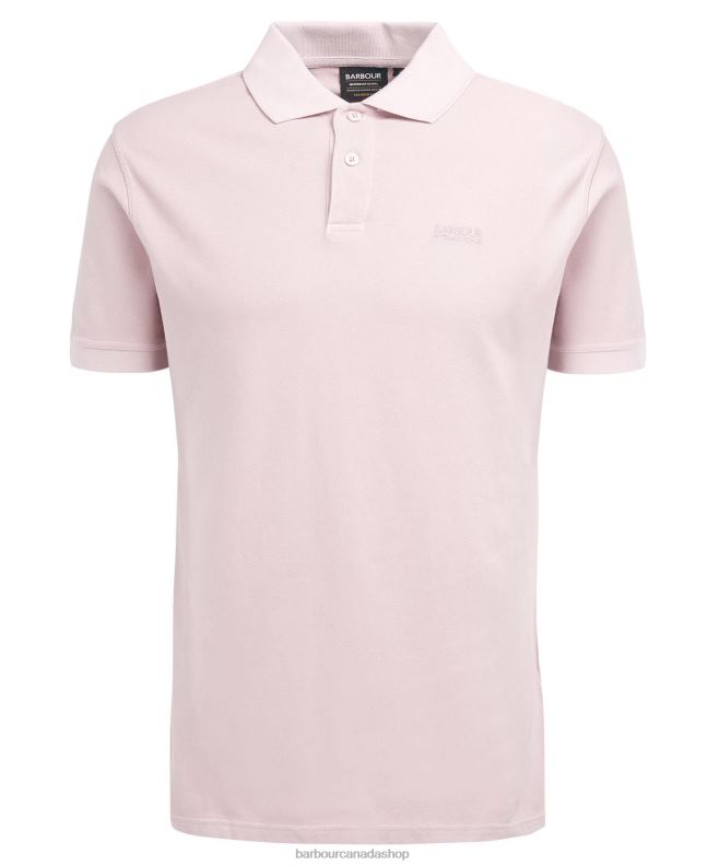 Barbour Clothing Men Dusk Pink Essential Garment Dye Polo Shirt 2BB2F691