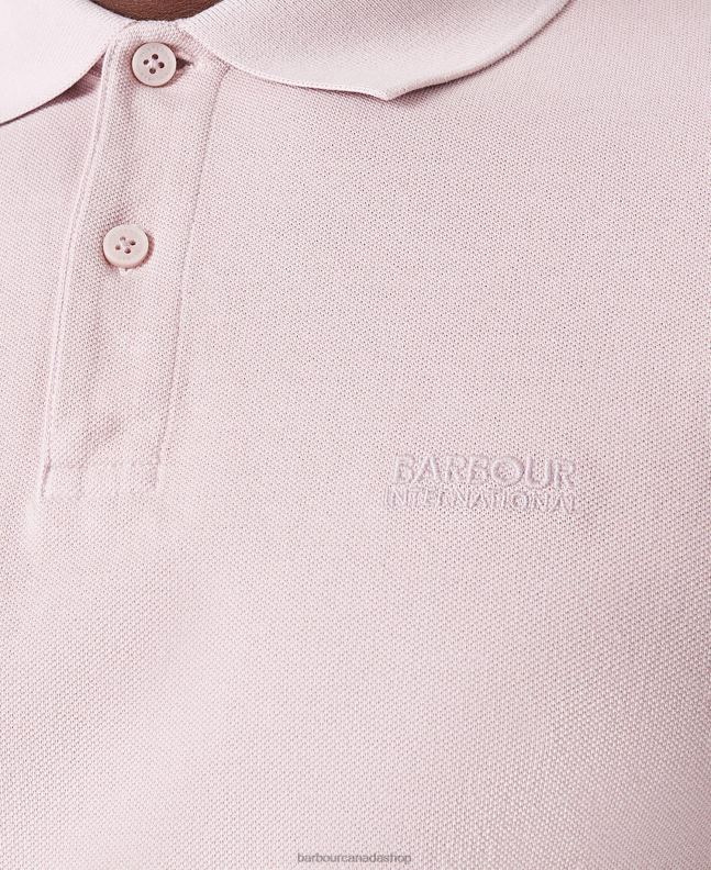 Barbour Clothing Men Dusk Pink Essential Garment Dye Polo Shirt 2BB2F691