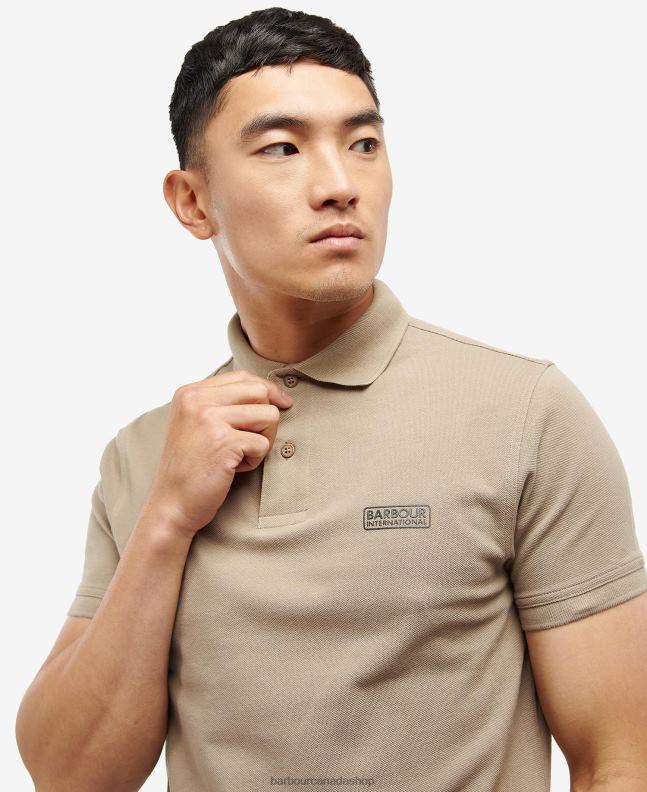 Barbour Clothing Men Dusky Khaki International Essential Polo Shirt 2BB2F740