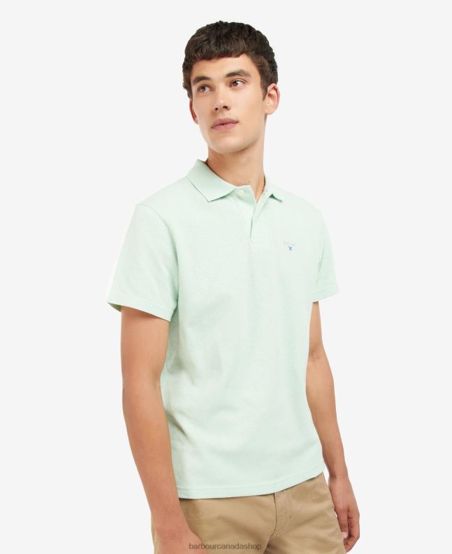 Barbour Clothing Men Dusty Mint Ryde Polo Shirt 2BB2F697