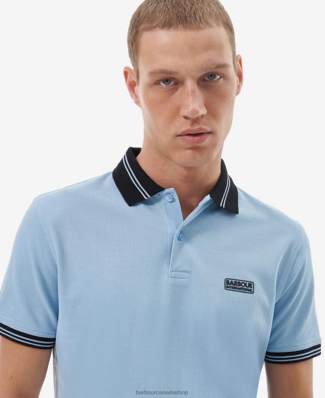 Barbour Clothing Men Faded Blue Tracker Polo Shirt 2BB2F670