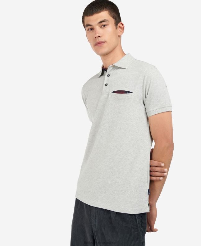 Barbour Clothing Men Grey Marl Barwick Polo Shirt 2BB2F721