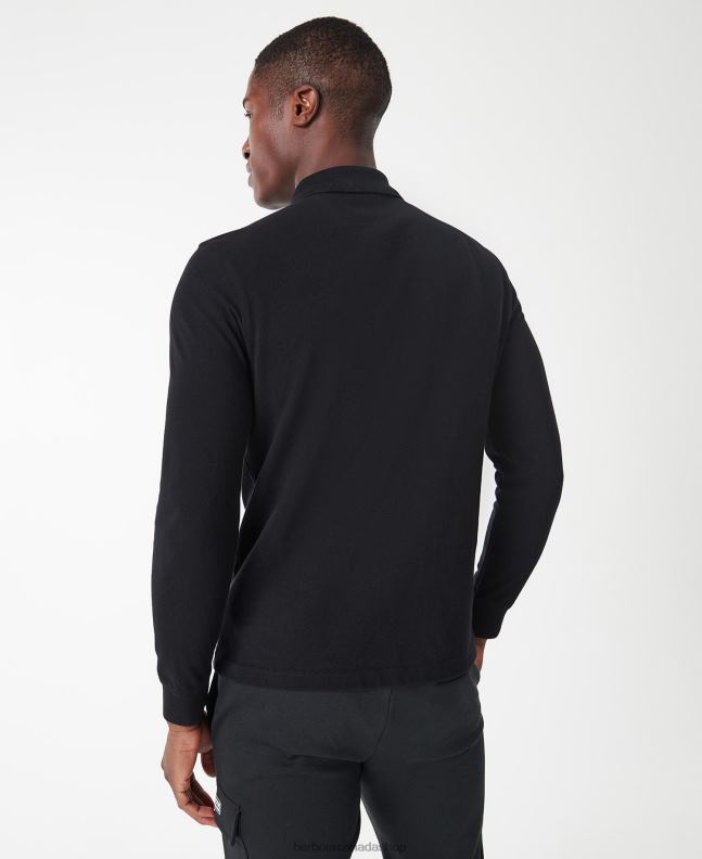 Barbour Clothing Men International Navy International Long Sleeved Polo Shirt 2BB2F662