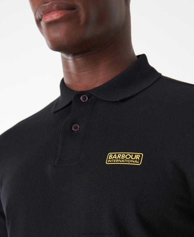 Barbour Clothing Men International Navy International Long Sleeved Polo Shirt 2BB2F662